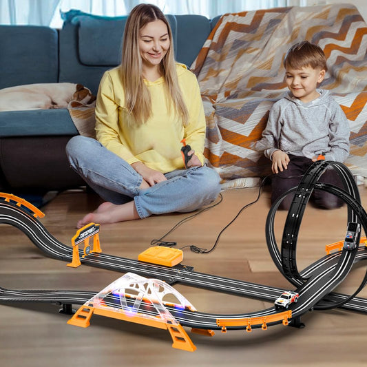 Slot Car Race Track Sets with 4 Slot Cars
