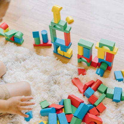 Melissa & Doug Wooden Building Blocks Set