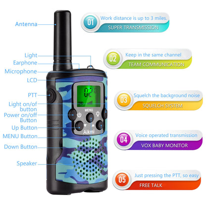 Handheld Walkie Talkies Durable Toy
