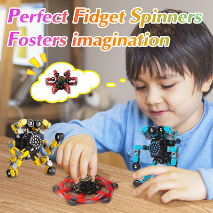 Transformable Fidget Spinners Set