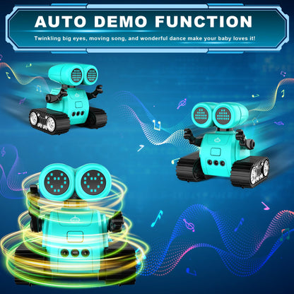 Hamourd Robot Toys for Boys Girls, Emo Robot with Walkie-Talkie Function, Gesture Sensing, Flexible Head & Arms, Programming Motion, Dance Moves, Music, Multi-Mode LED Eye, Toys for Ages