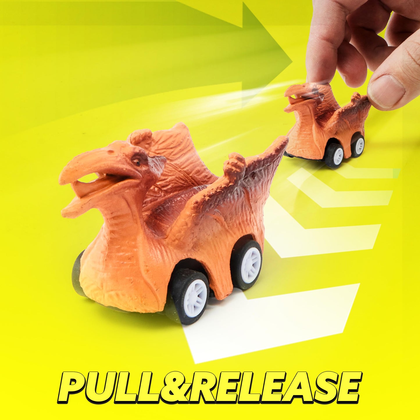 Dinosaur Truck with 12 Pull Back Cars Toys Set