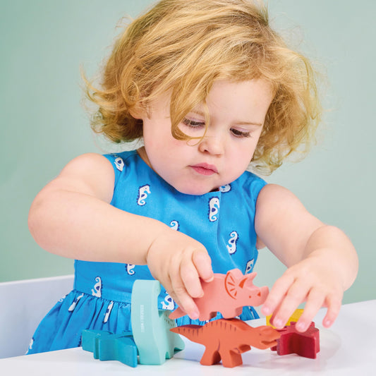 Happy Stacking Safari - 7pc Wooden Stacking Toy