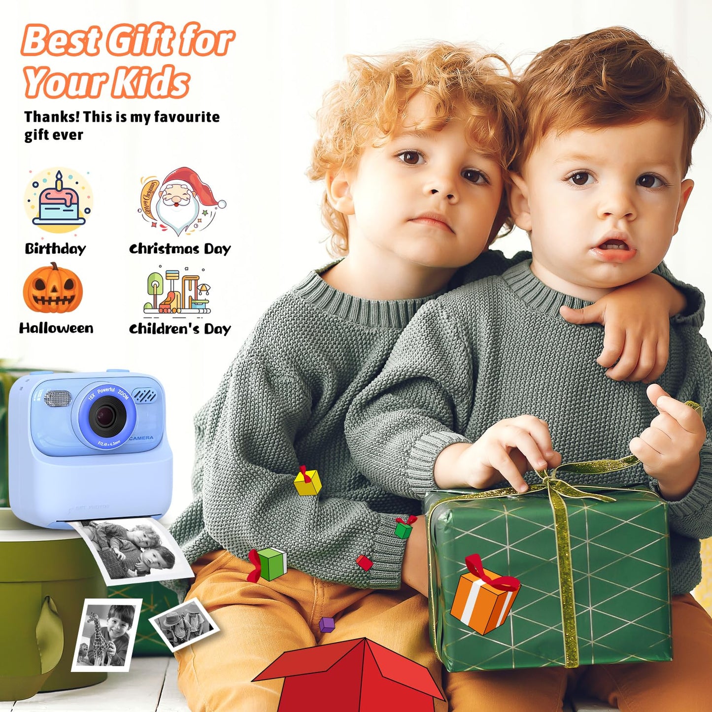 Upgrade Kids Camera Instant Print for Boys and Girls