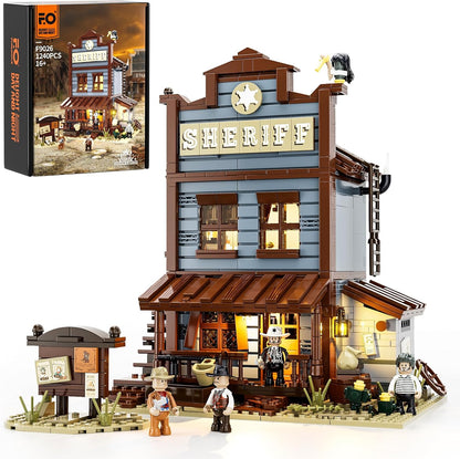 Sheriff's-Office Lighting Building-Bricks Set