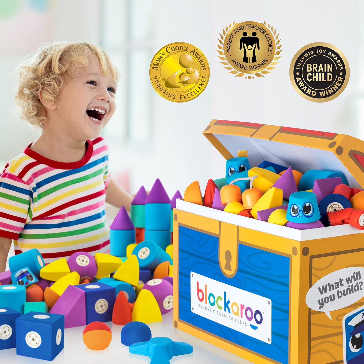 Magnetic Foam Building Blocks