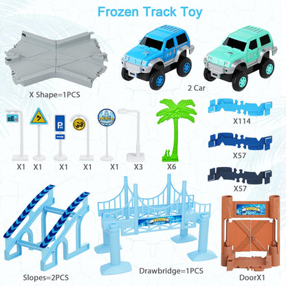 Dinosaur Toys, 252 PCS Create A Dinosaur World Road Race Tracks
