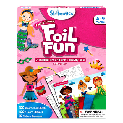 Skillmatics Foil Fun - Unicorns & Princesses, No Mess Art for Kids, Craft Kits & Supplies, DIY Creative Activity, Travel Toys, Gifts for Ages 4, 5, 6, 7, 8, 9