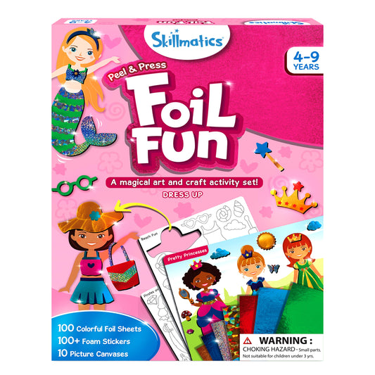 Skillmatics Foil Fun - Unicorns & Princesses, No Mess Art for Kids, Craft Kits & Supplies, DIY Creative Activity, Travel Toys, Gifts for Ages 4, 5, 6, 7, 8, 9