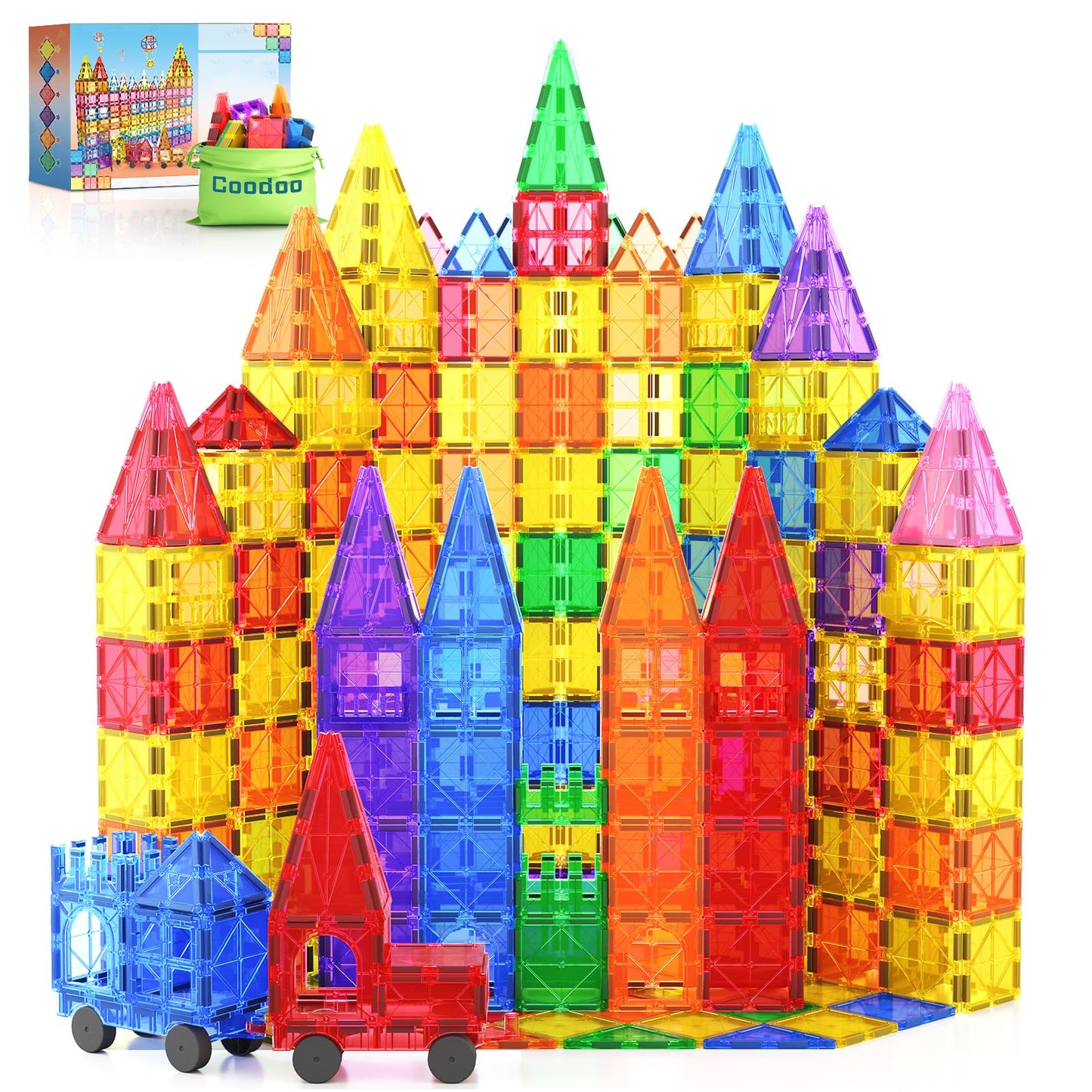 100PCS Magnetic Tiles STEM Building Toys Set
