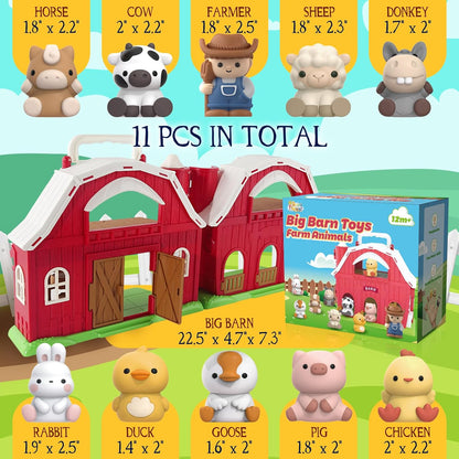 SpringFlower Toddler Farm Playset – Educational & Pretend Play for 1-3 Year Olds