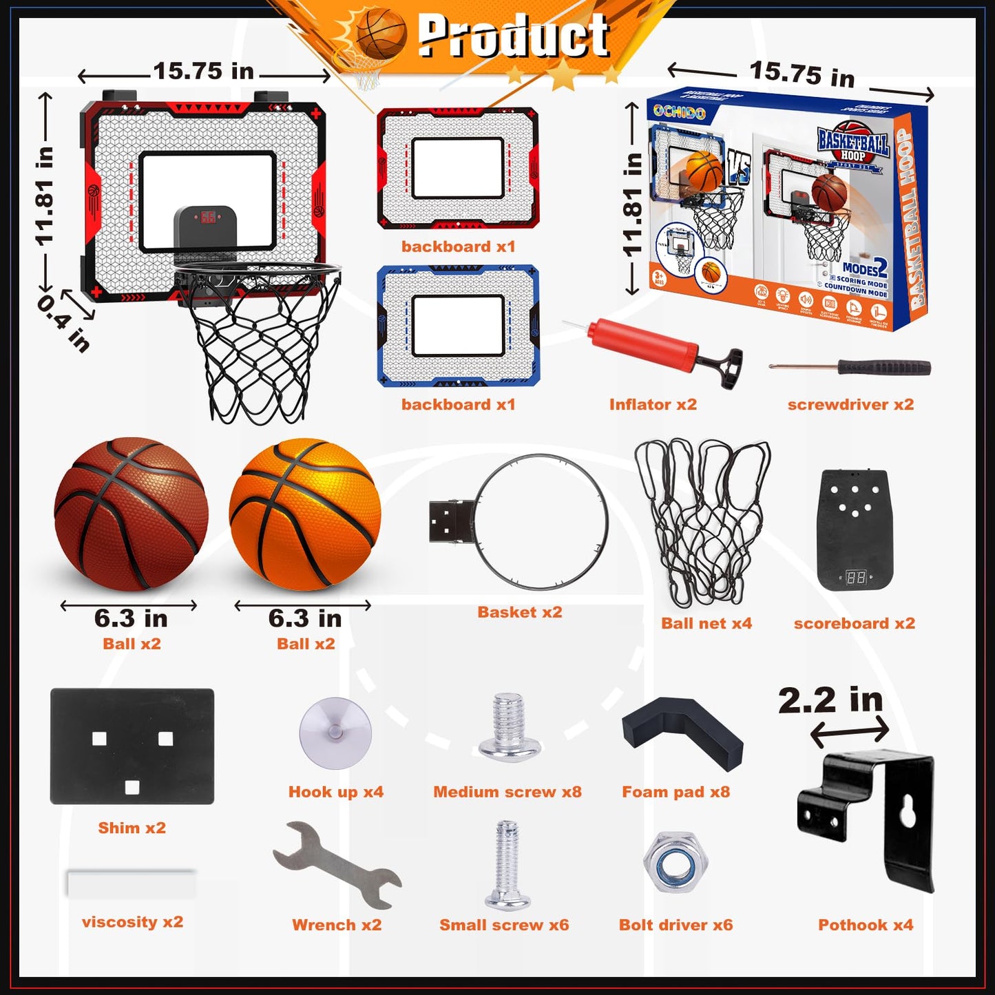 Indoor Basketball Hoop for Kids