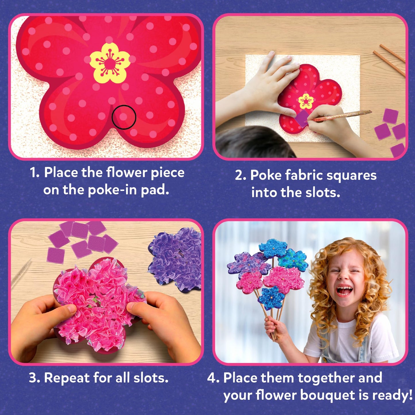 Skillmatics Poke-in Art - Magical Princesses, Mess-Free Fun for Kids, DIY Wood Craft Kits, Creative Activity, Gifts for Girls & Boys Ages 4, 5, 6, 7, 8, 9