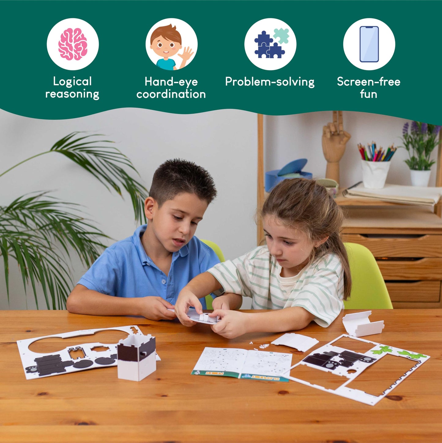 3D Puzzles for Kids Toys Jungle Animals Pack 8 - BONNYCO | 3D Puzzle Jigsaw 6-8 8-13, Educational Girl and Boy Toys, Gifts for Kids Activity, Birthday Gifts for Boys | Rompecabezas 3-D Foam, Christmas