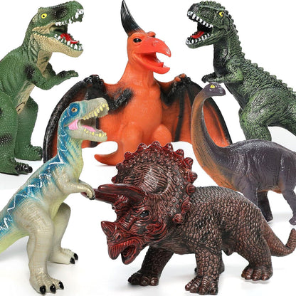6 Jumbo Soft Dinosaur Toys