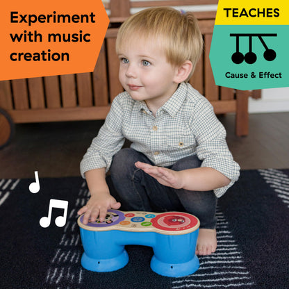 Baby Einstein and Hape Magic Touch Wooden Toy Piano, Montessori Musical Learning Toy for Babies and Toddlers 6mo+