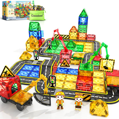 100PCS Magnetic Tiles STEM Building Toys Set