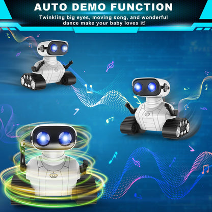 Hamourd Robot Toys for Boys Girls, Emo Robot with Walkie-Talkie Function, Gesture Sensing, Flexible Head & Arms, Programming Motion, Dance Moves, Music, Multi-Mode LED Eye, Toys for Ages