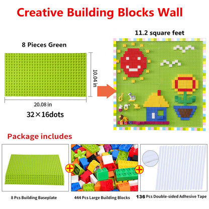 burgkidz Educational Toy Classic Big Size Bricks Building Blocks, Large Compatible Animal Building Bricks with Reusable Storage Bucket Gift for Boy Girl Ages 3+