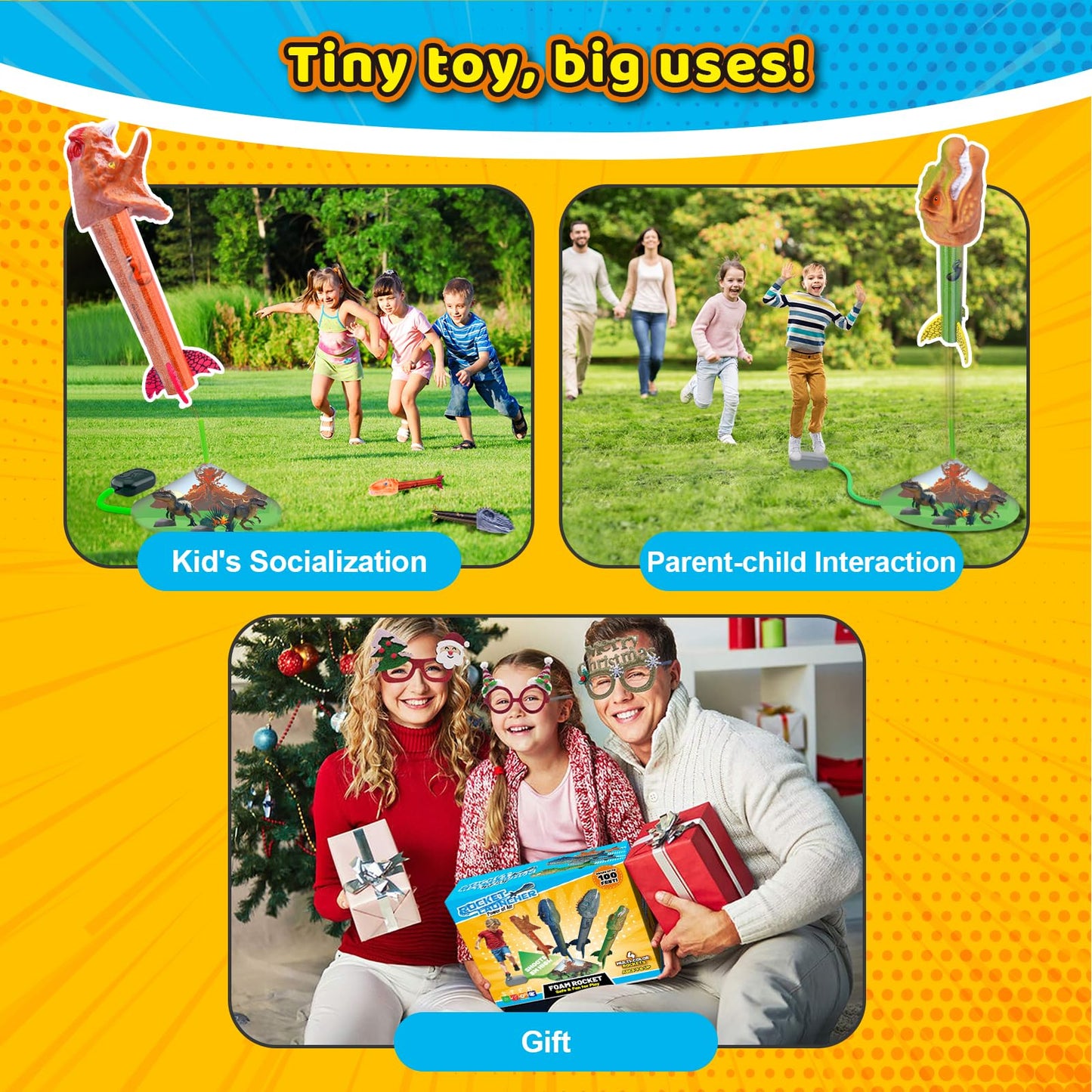 Dinosaur Rocket Launcher for Kids