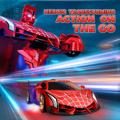 Spider Transform RC Cars Toys with Eye & Underbody Lights
