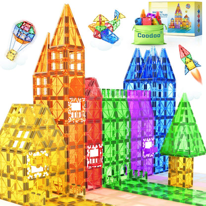 100PCS Magnetic Tiles STEM Building Toys Set