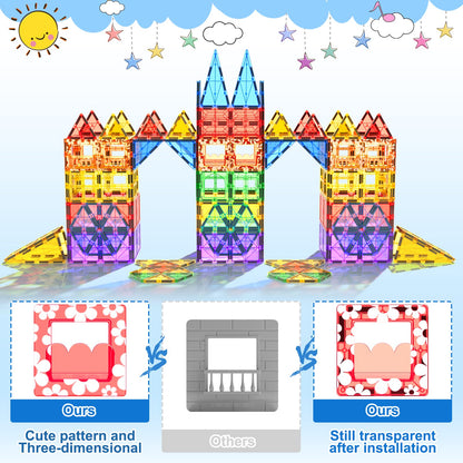 100PCS Magnetic Tiles STEM Building Toys Set
