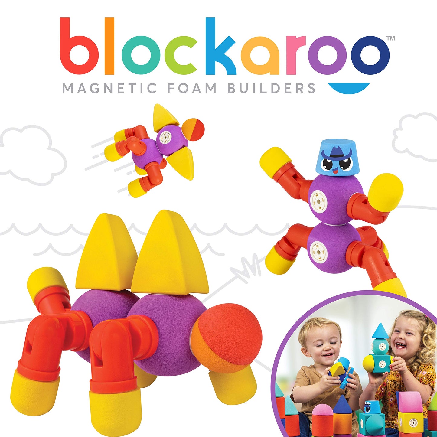 Magnetic Foam Bath Building Blocks