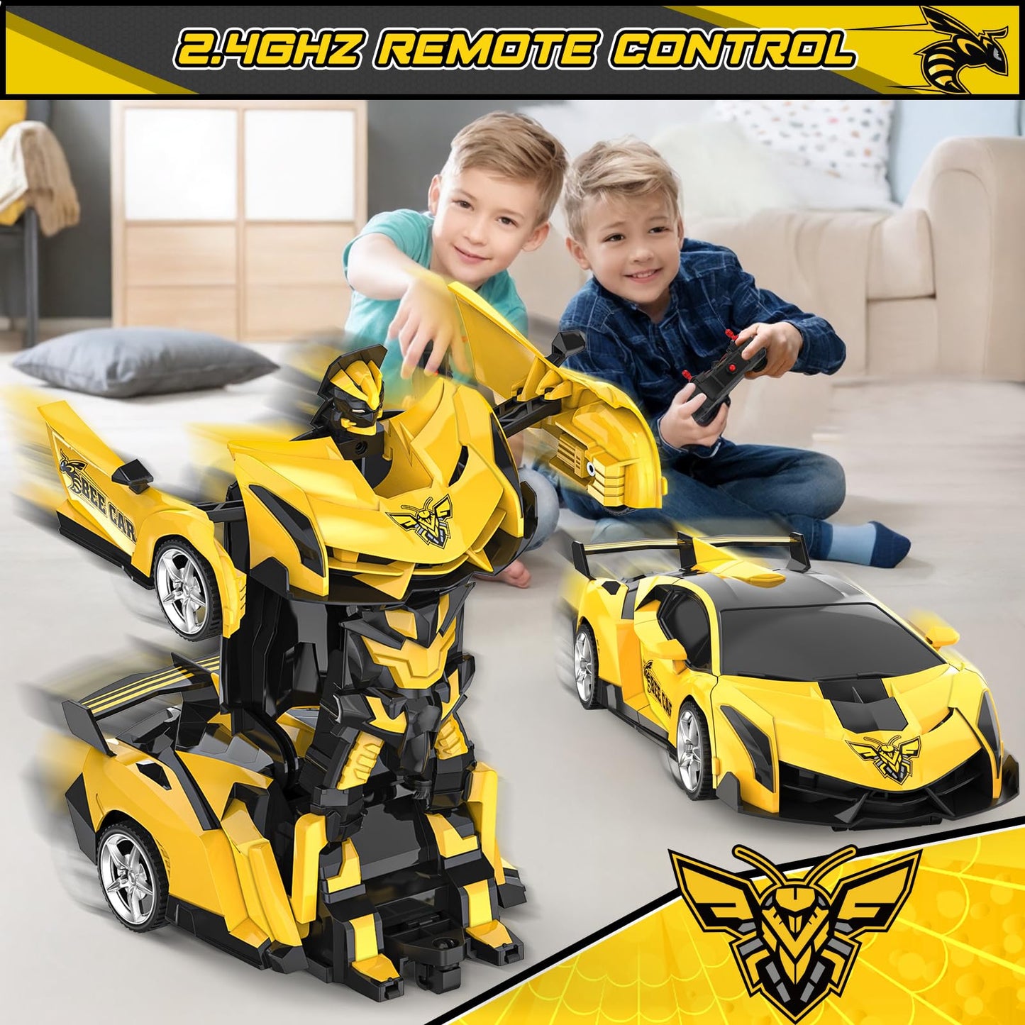 BLUEJAY Transform Rc Cars | Orange and White