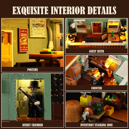 Western General Store Lighting Building-Bricks Set