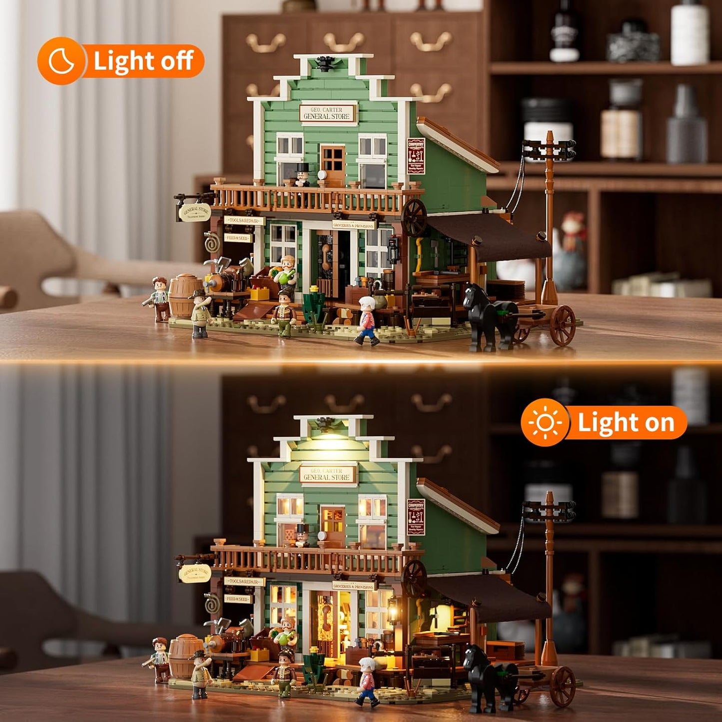 Western General Store Lighting Building-Bricks Set