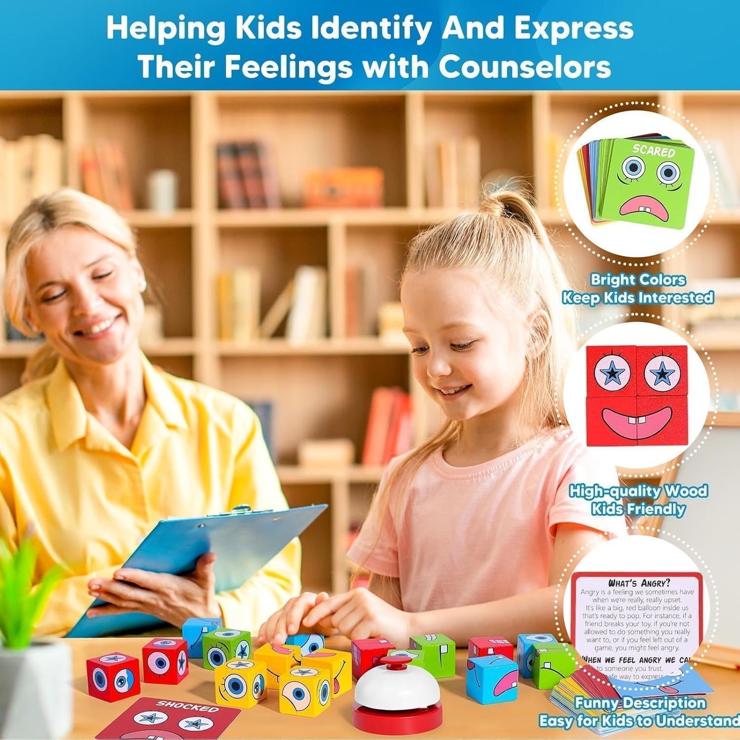 Feelings Cube Game for Kids Social Emotional Learning