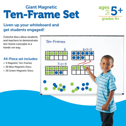 Learning Resources Connecting Ten-Frame Trays, 165 Pieces