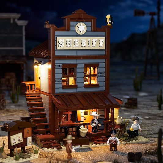 Sheriff's-Office Lighting Building-Bricks Set
