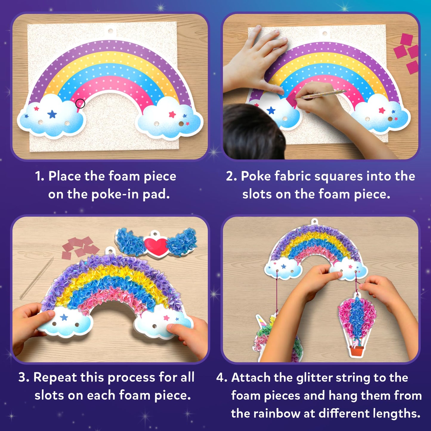 Skillmatics Poke-in Art - Magical Princesses, Mess-Free Fun for Kids, DIY Wood Craft Kits, Creative Activity, Gifts for Girls & Boys Ages 4, 5, 6, 7, 8, 9