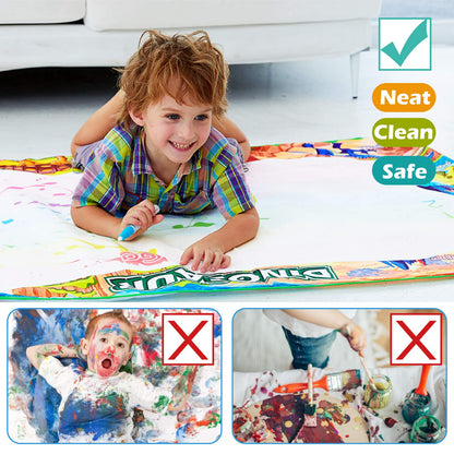 Jasonwell Aqua Water Doodle Mat 31x31 Inches Large Magic Drawing Doodling Mat Coloring Mat Educational Toys Christmas Birthday Gifts for Kids Toddler Boys Girls Age 2 3 4 5 6 7 8 Year Old (Alphabet)