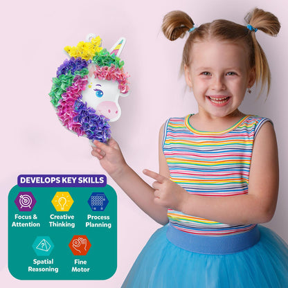 Skillmatics Poke-in Art - Magical Princesses, Mess-Free Fun for Kids, DIY Wood Craft Kits, Creative Activity, Gifts for Girls & Boys Ages 4, 5, 6, 7, 8, 9