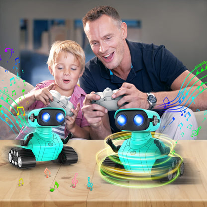 Hamourd Robot Toys for Boys Girls, Emo Robot with Walkie-Talkie Function, Gesture Sensing, Flexible Head & Arms, Programming Motion, Dance Moves, Music, Multi-Mode LED Eye, Toys for Ages