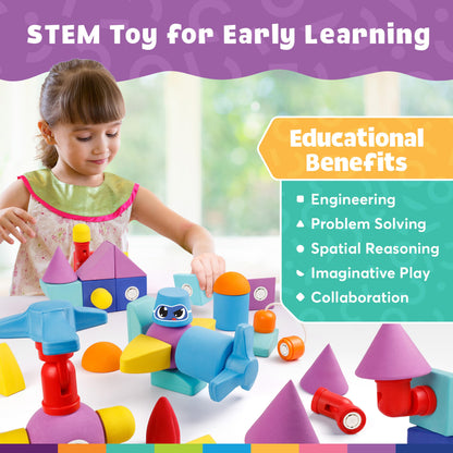 Magnetic Foam Bath Building Blocks