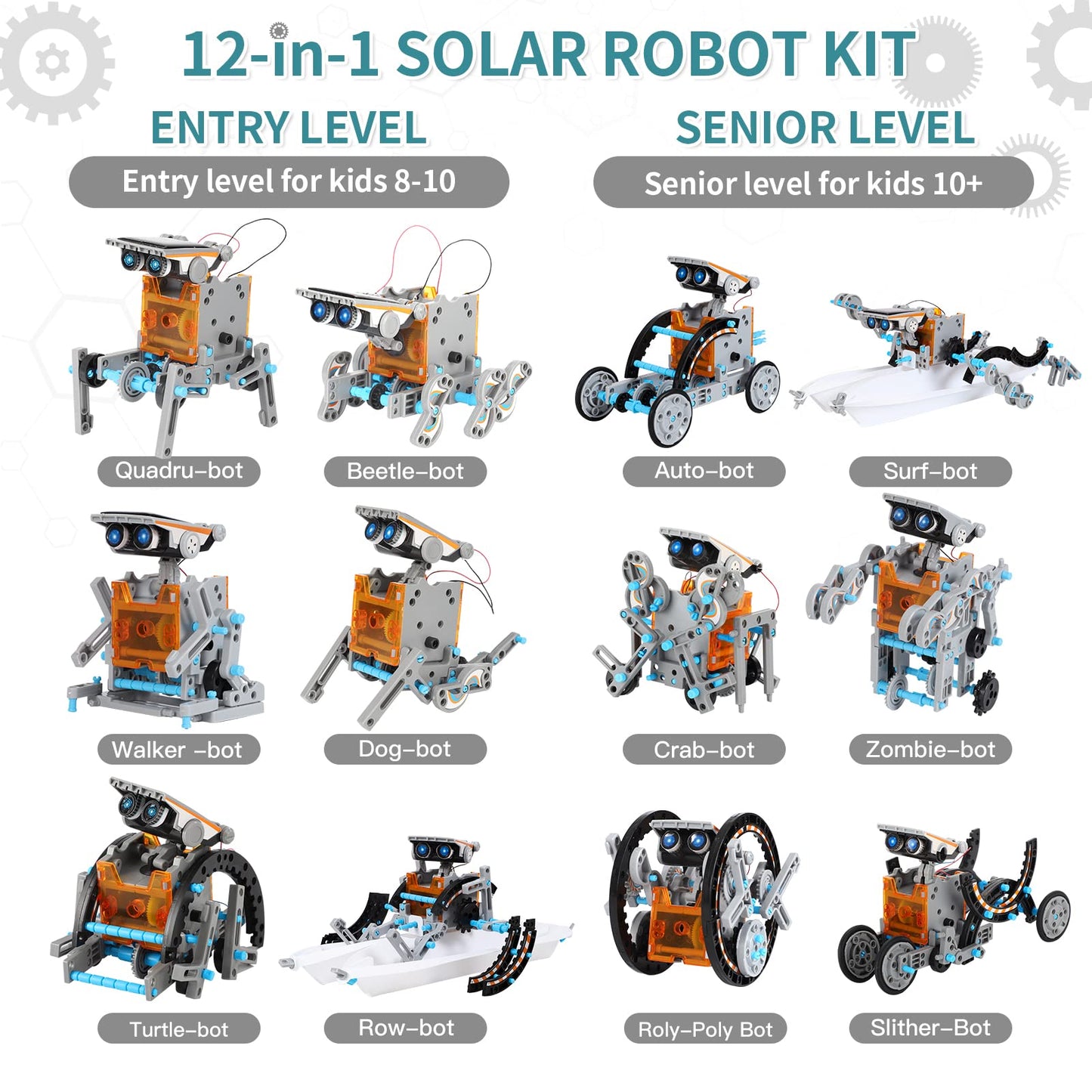 STEM Solar Robot Kit Toys Gifts f