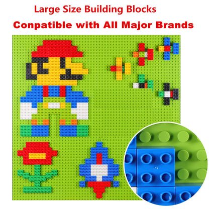 burgkidz Educational Toy Classic Big Size Bricks Building Blocks, Large Compatible Animal Building Bricks with Reusable Storage Bucket Gift for Boy Girl Ages 3+