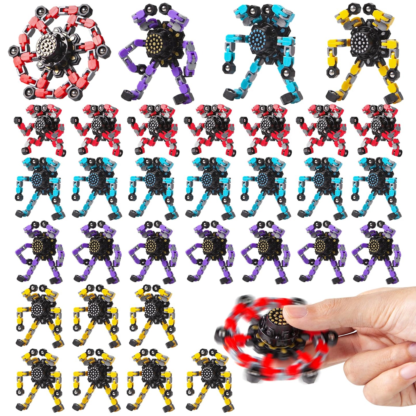 Transformable Fidget Spinners Set