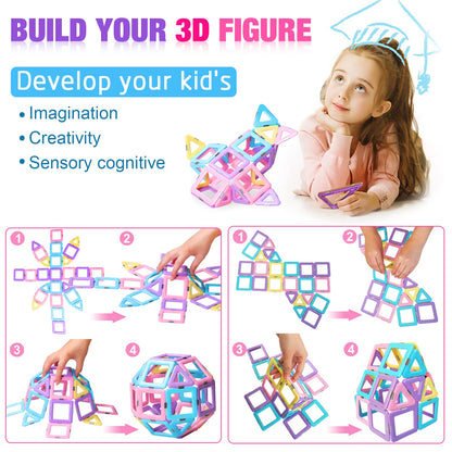 Upgrade Building Blocks Magnetic Tiles Set