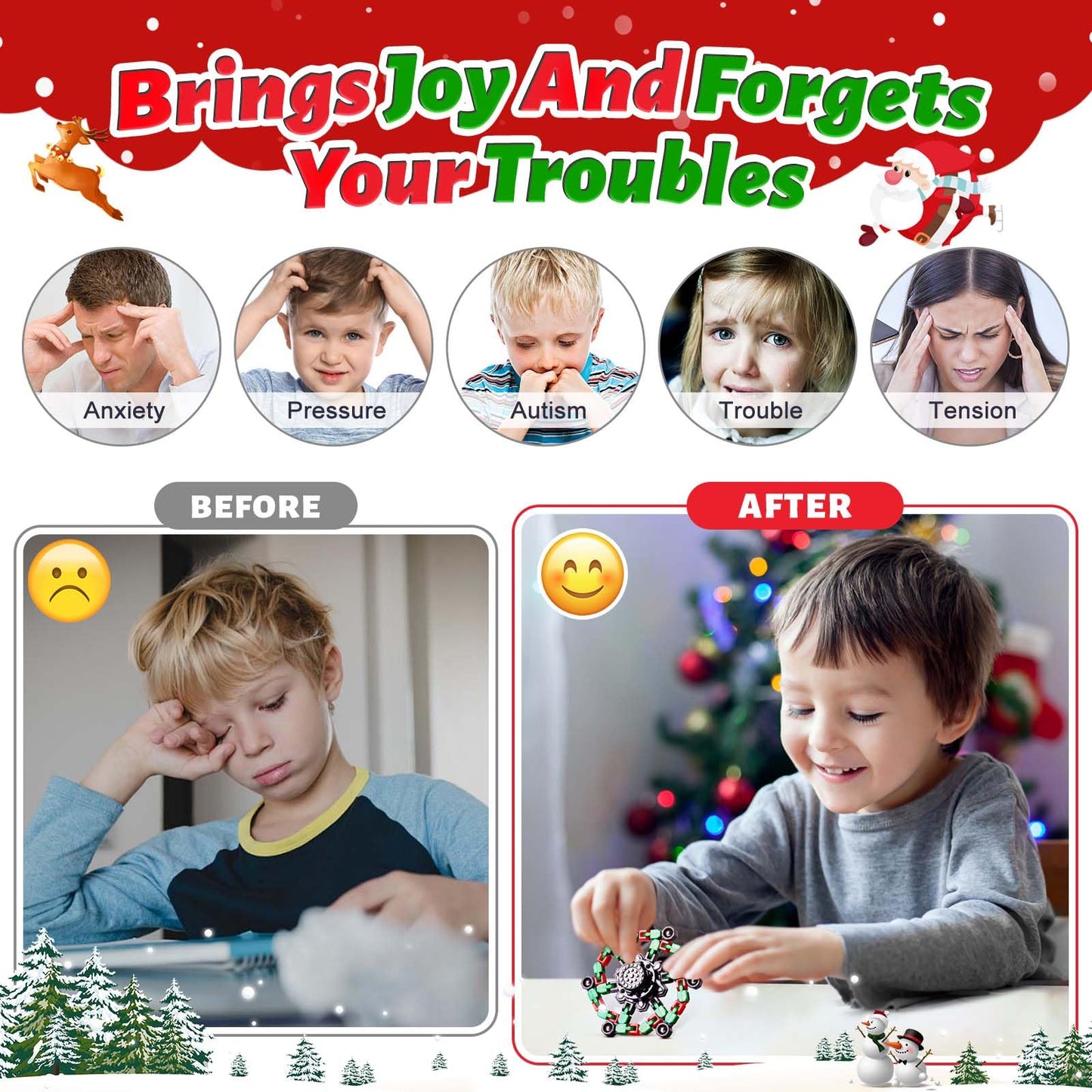Transformable Fidget Spinners Set