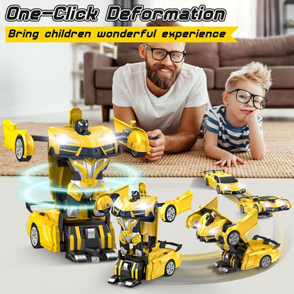 Transform Robot RC Cars with Cool LED Headlights
