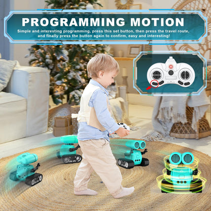 Hamourd Robot Toys for Boys Girls, Emo Robot with Walkie-Talkie Function, Gesture Sensing, Flexible Head & Arms, Programming Motion, Dance Moves, Music, Multi-Mode LED Eye, Toys for Ages