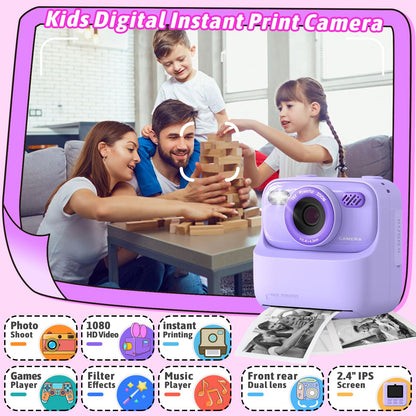 Upgrade Kids Camera Instant Print for Boys and Girls