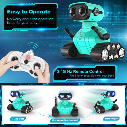 Hamourd Robot Toys for Boys Girls, Emo Robot with Walkie-Talkie Function, Gesture Sensing, Flexible Head & Arms, Programming Motion, Dance Moves, Music, Multi-Mode LED Eye, Toys for Ages