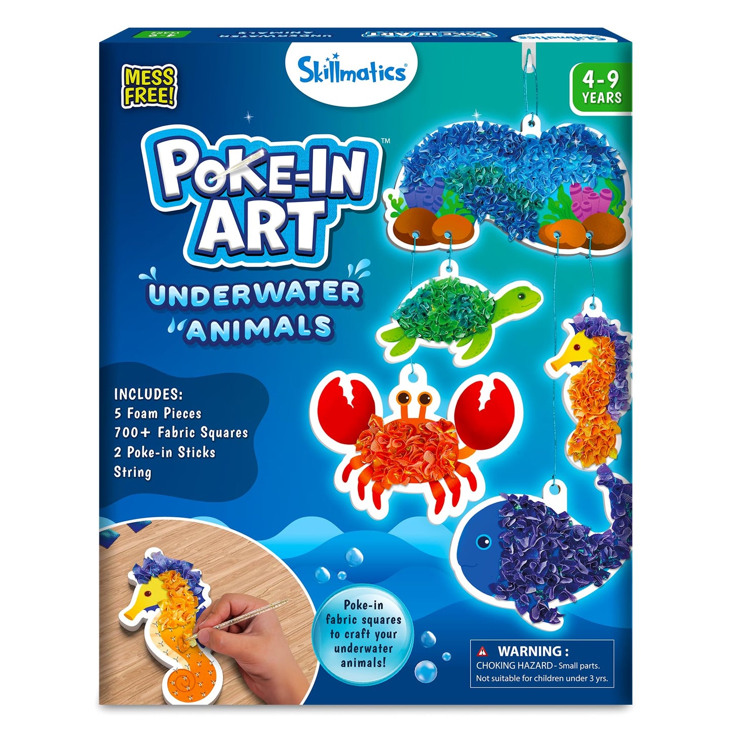 Skillmatics Poke-in Art - Magical Princesses, Mess-Free Fun for Kids, DIY Wood Craft Kits, Creative Activity, Gifts for Girls & Boys Ages 4, 5, 6, 7, 8, 9