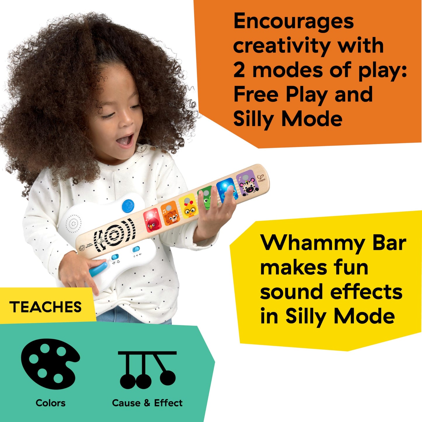 Baby Einstein and Hape Magic Touch Wooden Toy Piano, Montessori Musical Learning Toy for Babies and Toddlers 6mo+